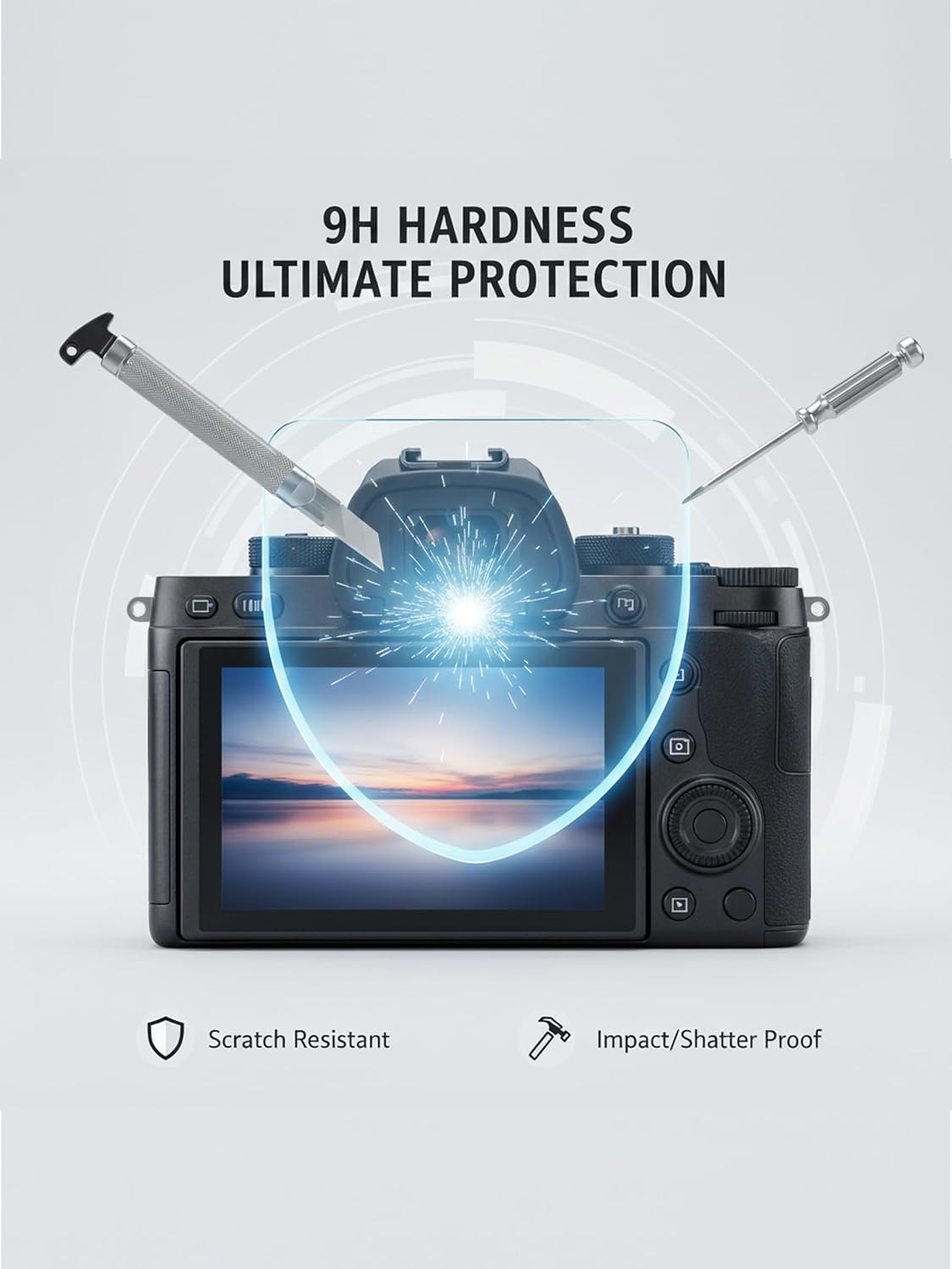 [2Pcs Screen Protector for Canon EOS R1/EOSR1+[2Pcs] Top Glass Screen Protector,