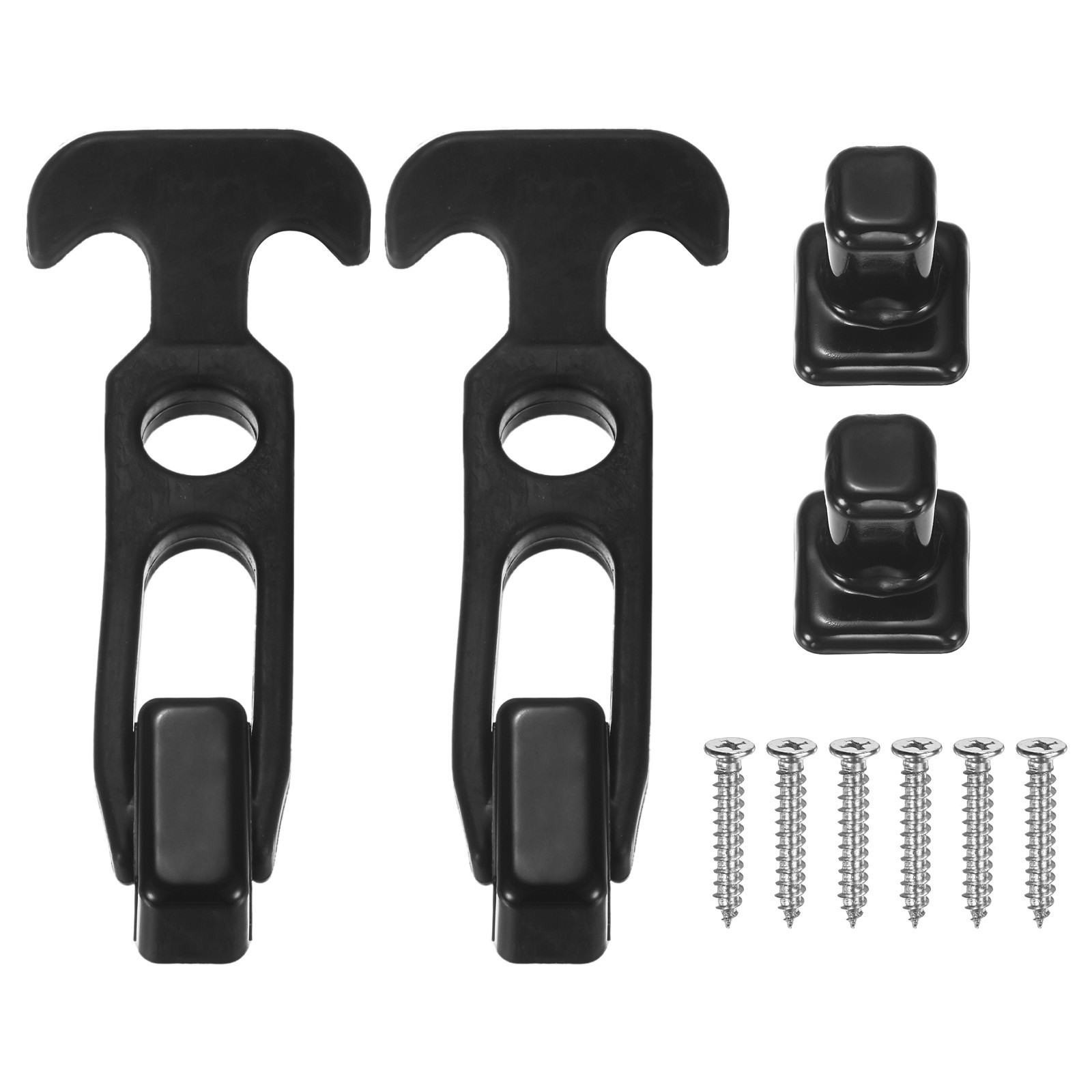 /2-Pack T-Handle Rubber Flexible Draw Latches,4.3" Latches for Toolbox, Black