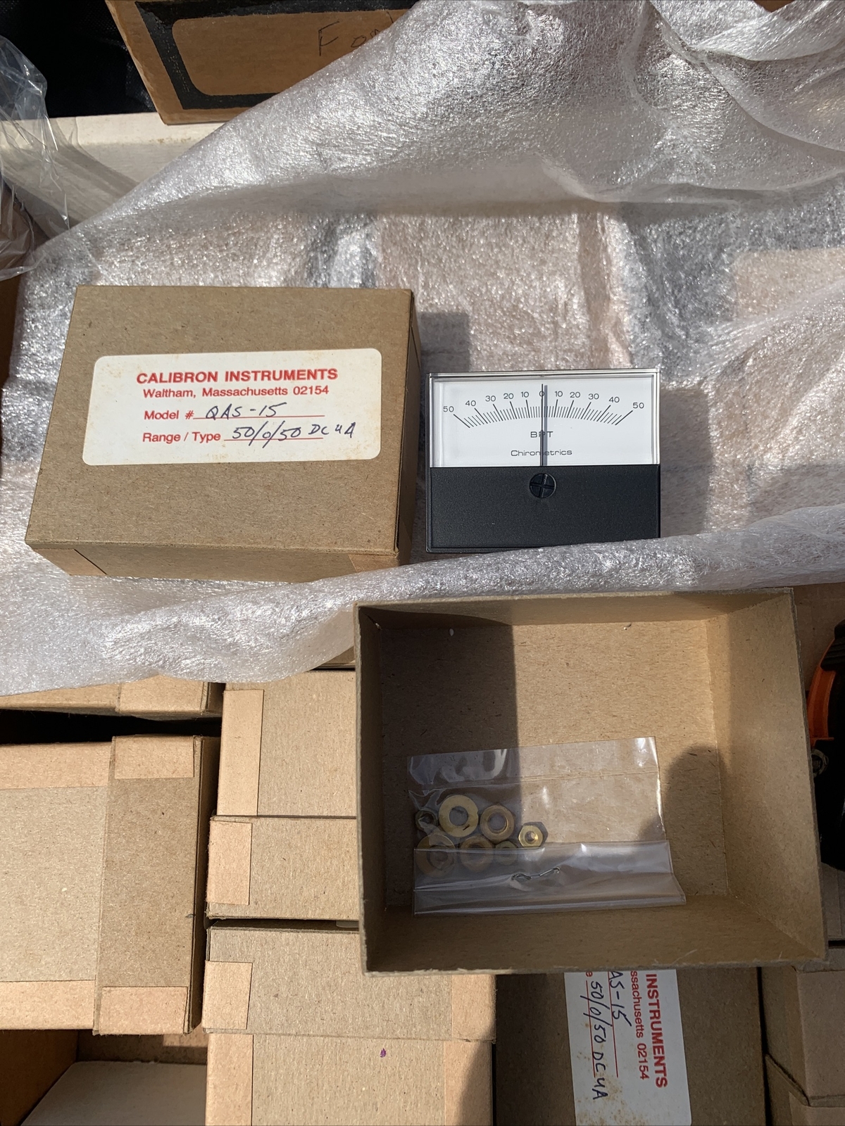 PANEL METER, 50-0-50 DC - UA CALIBRON QA5-15 chirometrics bpt new old stock part