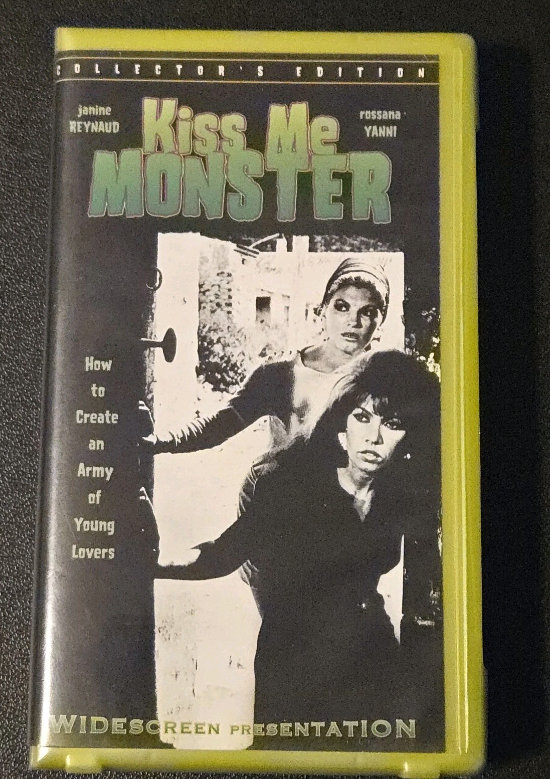 Kiss Me Monster (VHS, 1998, Widescreen) Janine Reynaud, Rossana Yanni TESTED