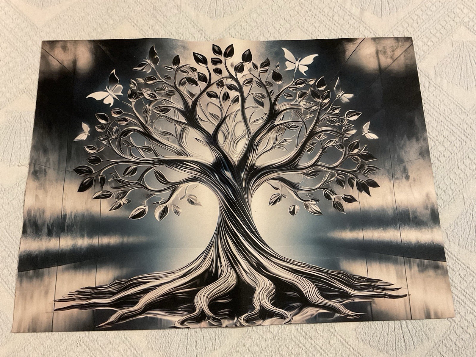 Hometitute Tree Of Life Stove Top Cover Dish Drying Mat