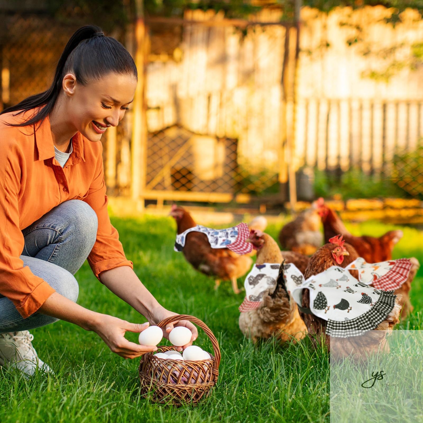6 Pcs Chicken Saddle for Hens, Chicken Aprons Back Protector for Hens, Chickens