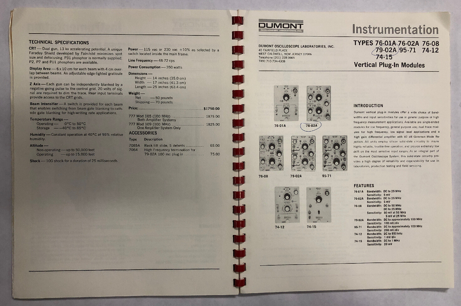 Dumont Short Form Catalog No. 684 Dated 1968