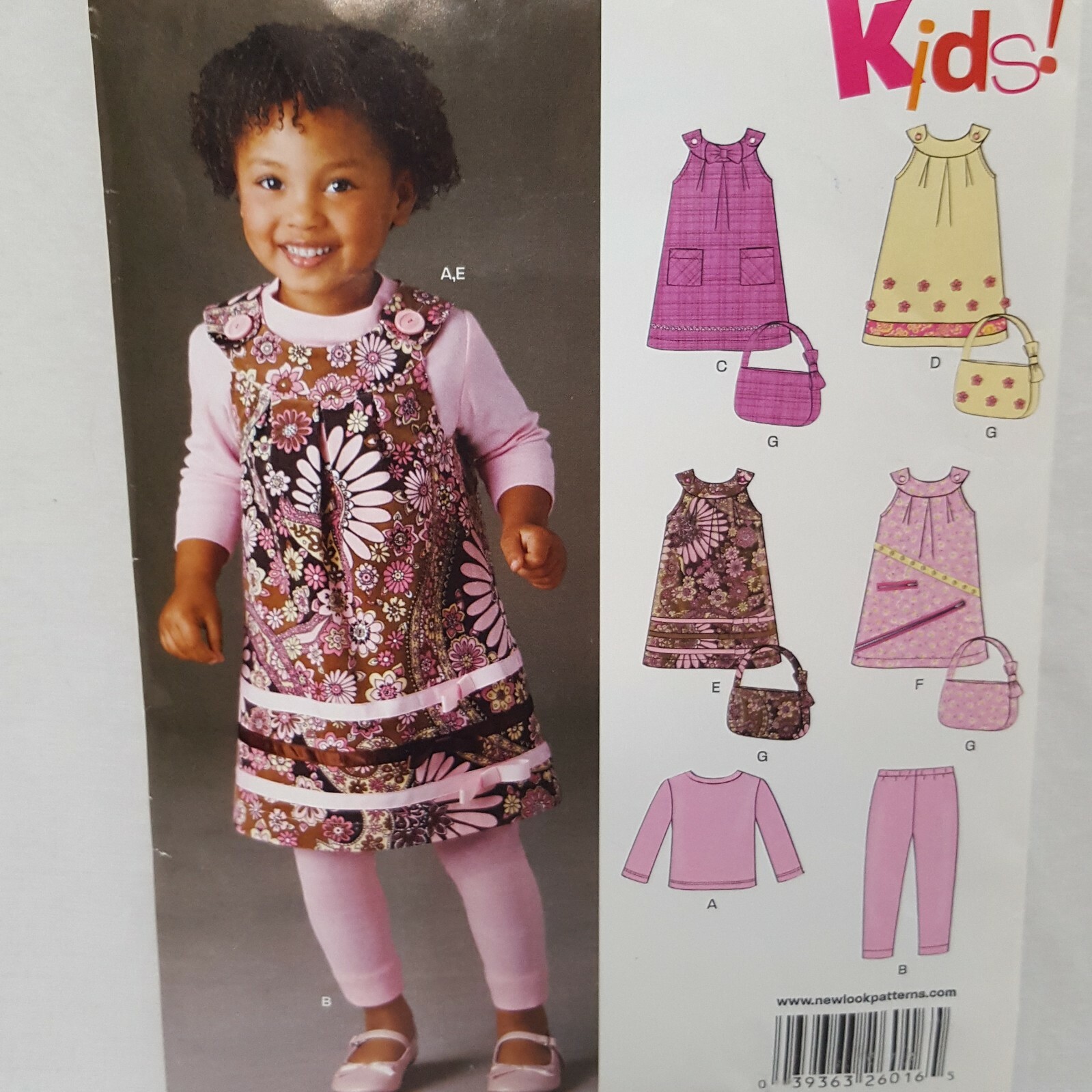 Dress Pants Girls Toddlers Shirt Sewing Pattern New Look Kids A6016 Size 1/2 - 4