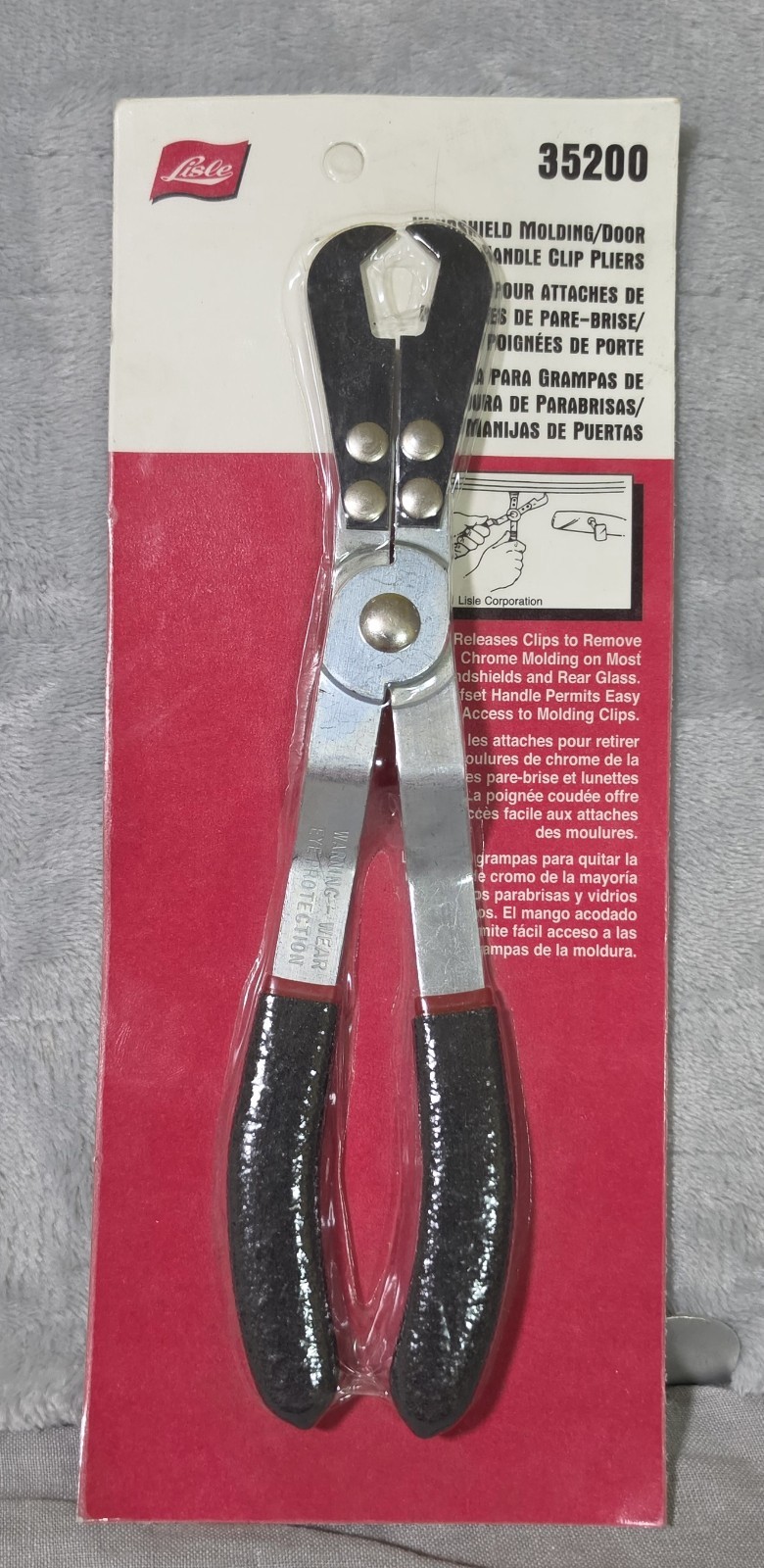 Lisle Windshield Molding/Door Handle Clip Pliers 35200