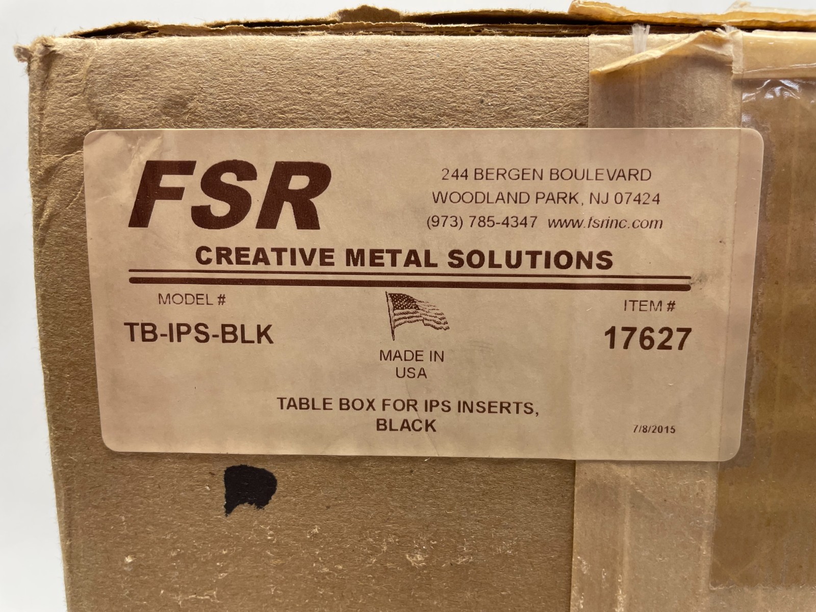 FSR TB-IPS-BLK Tilting Table Box for IPS Inserts (17627)