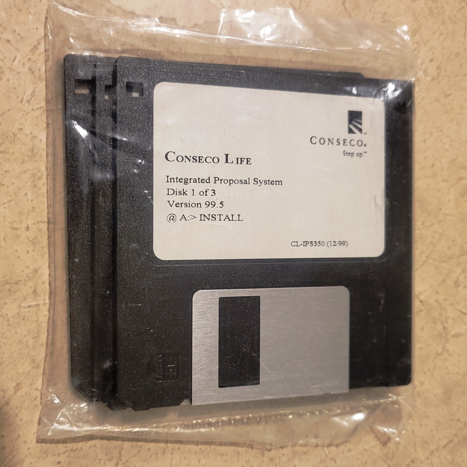 Vintage Conseco Life Insurance Company 3 Disk Set NEW SEALED 3.5" Floppy Disks