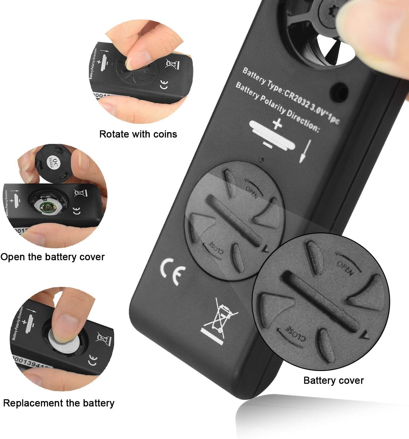 Handheld Wind Speed Meter Anemometer Thermometer for Outdoor Activities