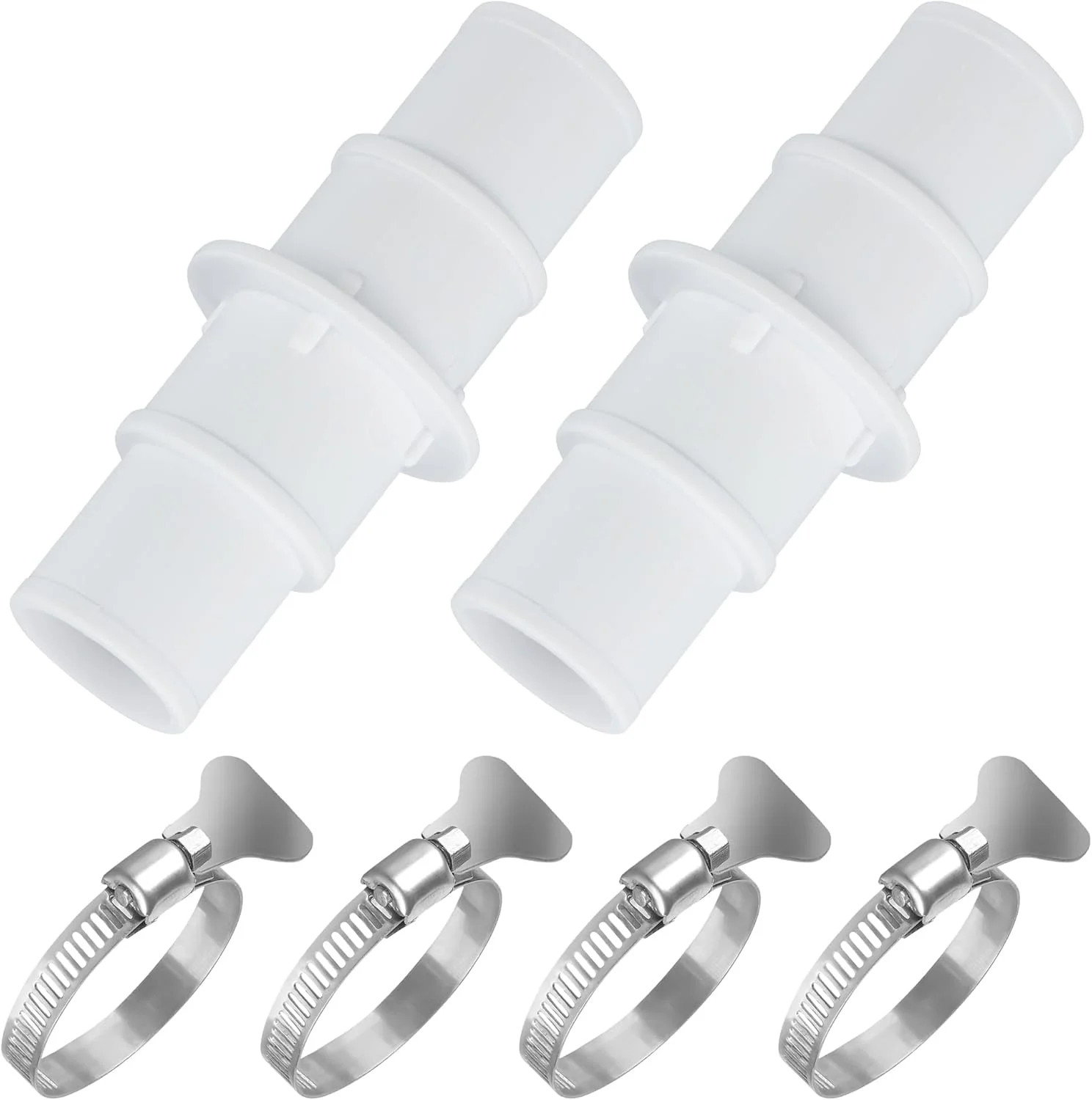 Pool Hose Adapter Pump Hose Connector 1.25 to 1.5 inch Plastic Pool Vacuum Hoses