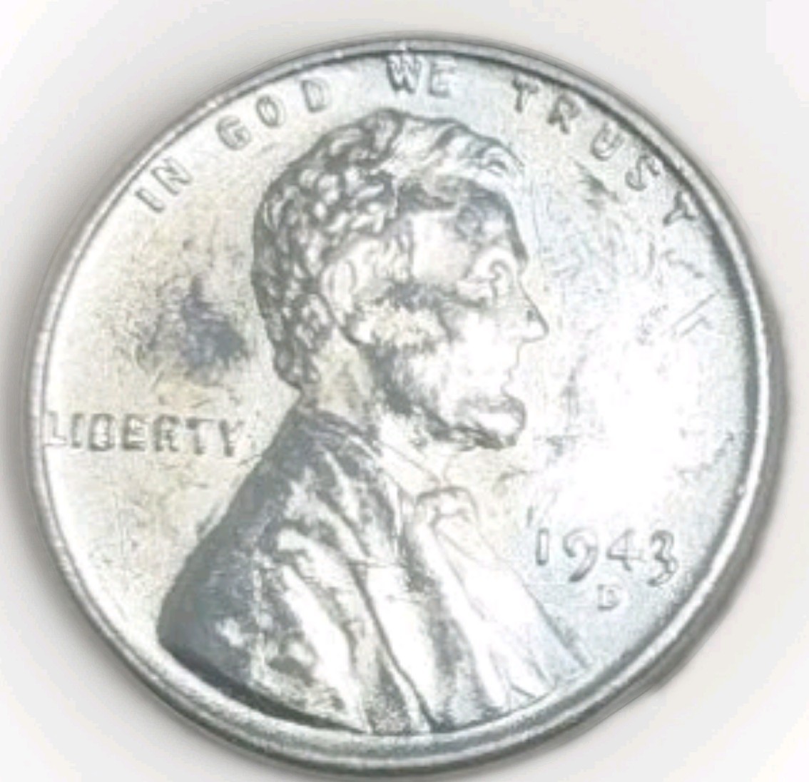 1943 D Lincoln Wheat Steel 1C Abt Uncircuted Collectible Coin ManyMarks FreePost