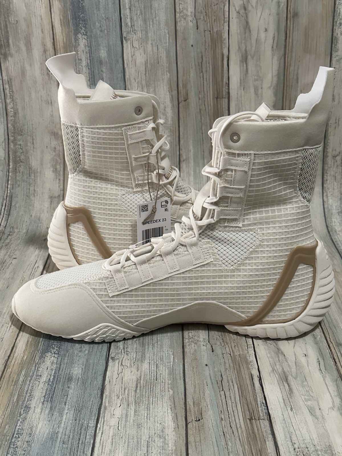 Adidas Boxing Speedex 23 High Top Men's Shoes Off White JH8822 Size 9.5