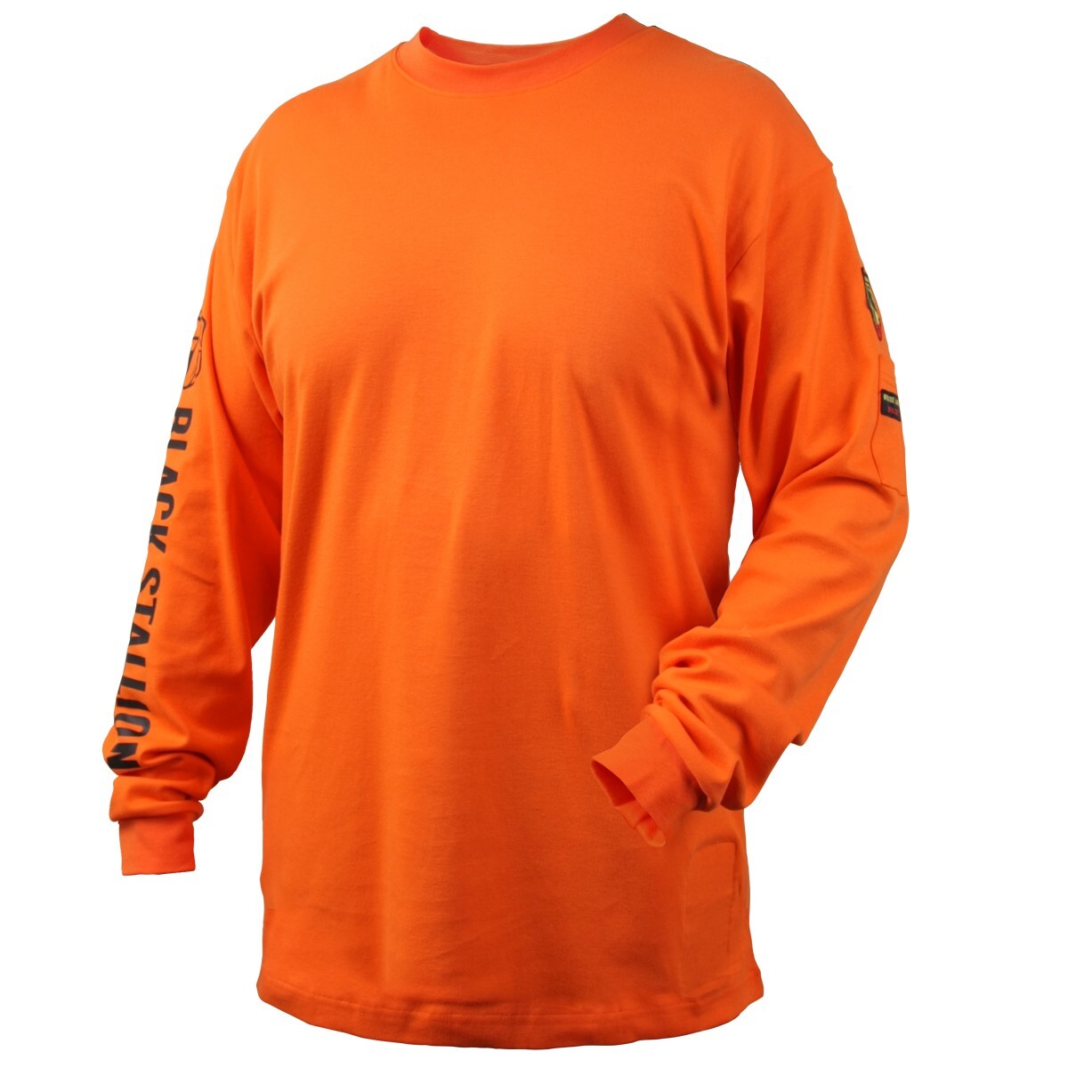 Black Stallion 7 oz. FR Cotton Knit Long-Sleeve T-Shirt L