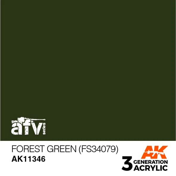 AK Interactive AK11346 Acrylic 3G AFV Forest Green (FS34079) 17ml