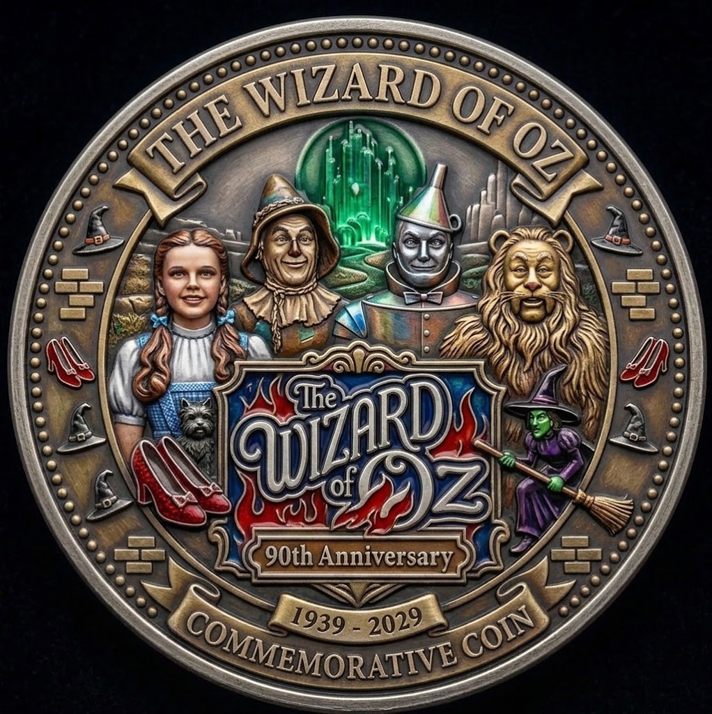 The Wizard of Oz 90Th Anniversary 1939-2029 Commemorative  Coin BC78