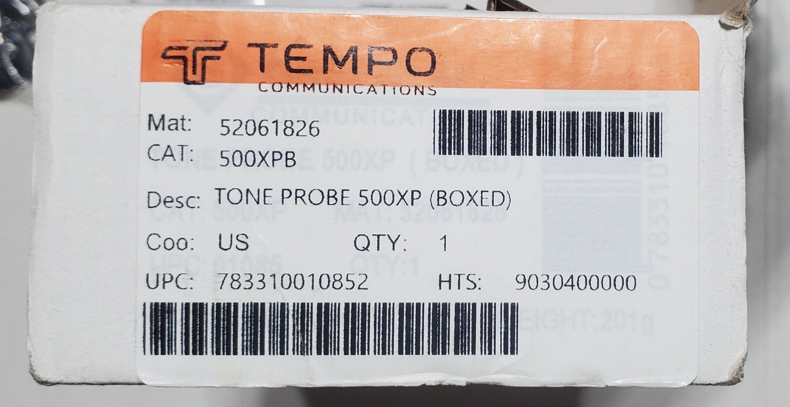 Tempo 500XP Wire Pair Tracing Tone Probe Tracer Receiver