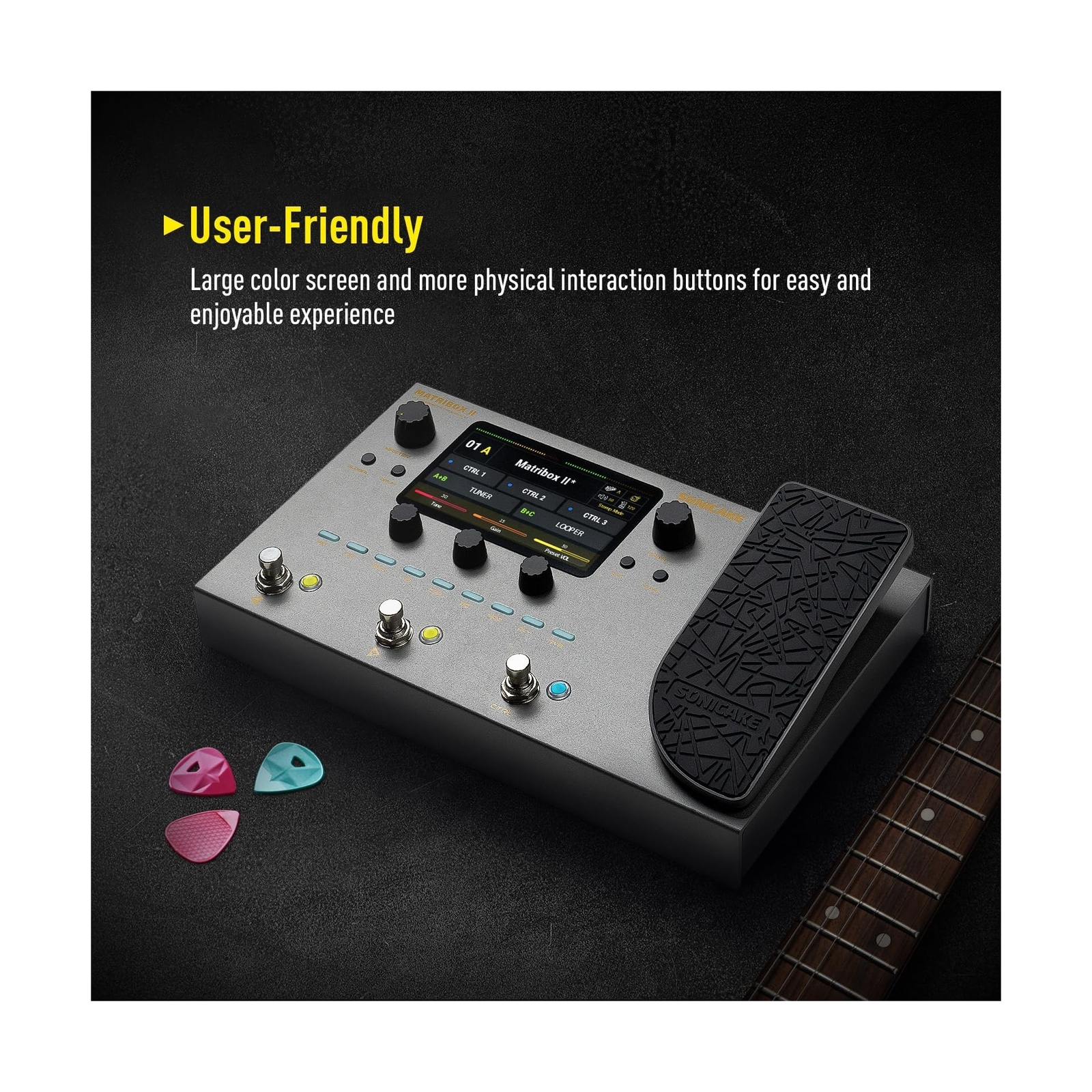 SONICAKE Matribox II - Multi Effects Processor with Expression Pedal, 200+ Bu...