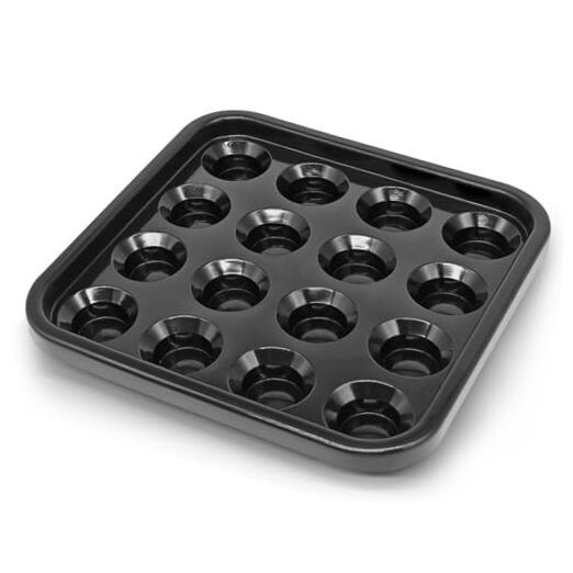 Billiard Ball Storage Tray – Holds 16 Regulation 2-1/4" Pool Balls, Black
