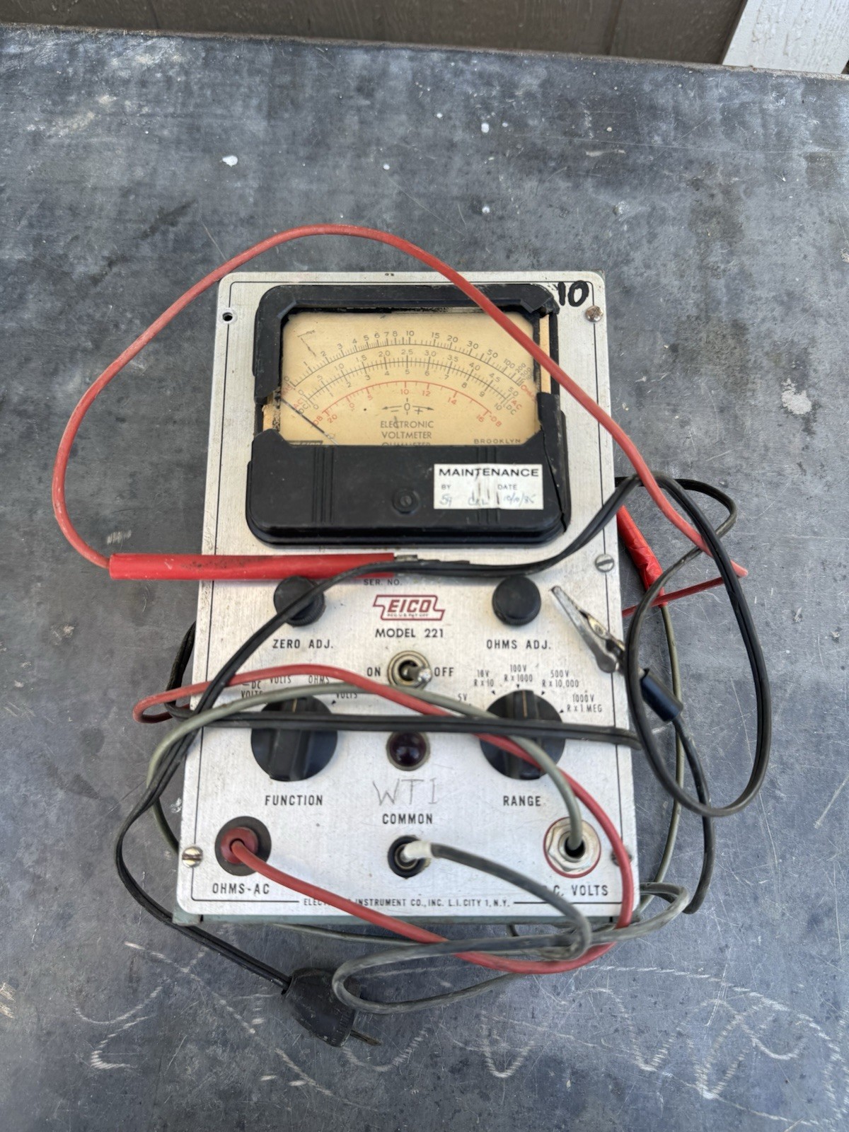 Vintage EICO Model 221 VTVM Tube Multimeter  Untested