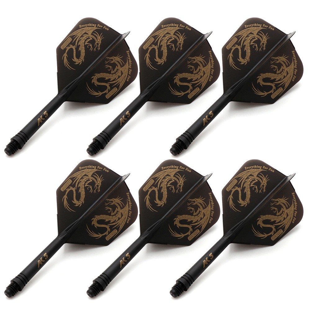 CUESOUL 6 Pieces ROST AK5 Integrated Dart Shaft and Flights for Darts