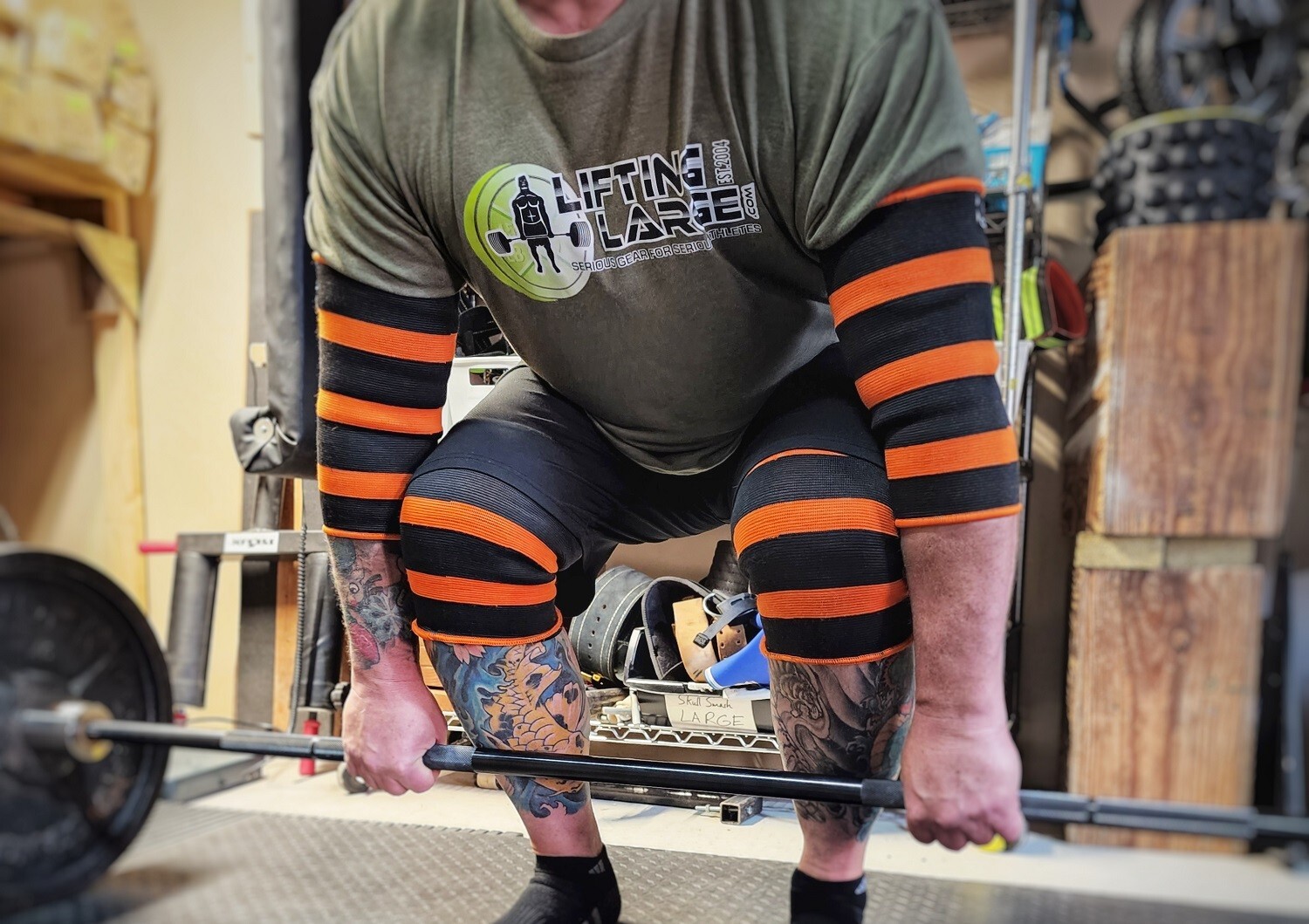 Orange Crusher 2 ply Powerlifting Knee or Elbow Sleeves