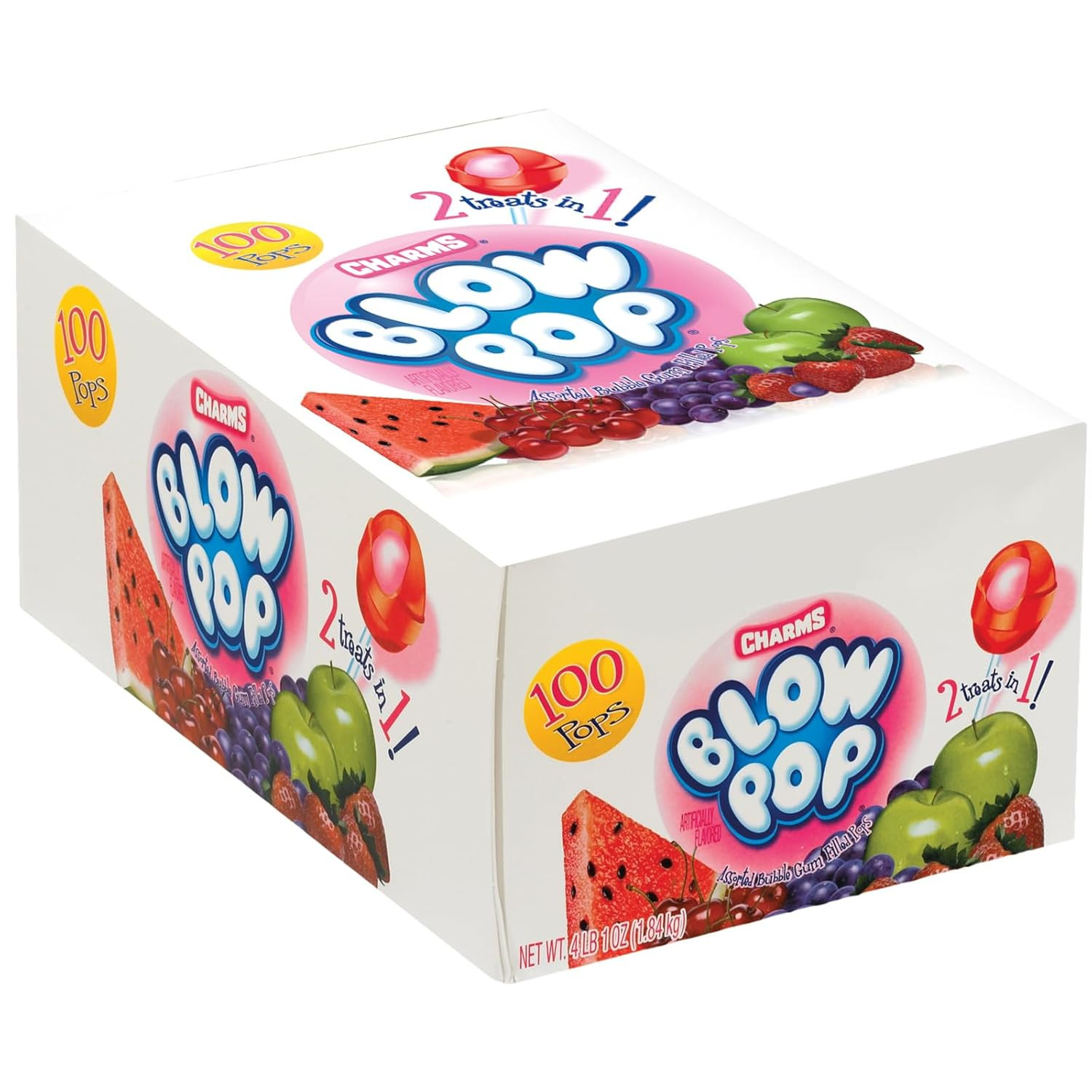 Charms Blow Pops, Assorted Flavors, 100-Count Box (8138)