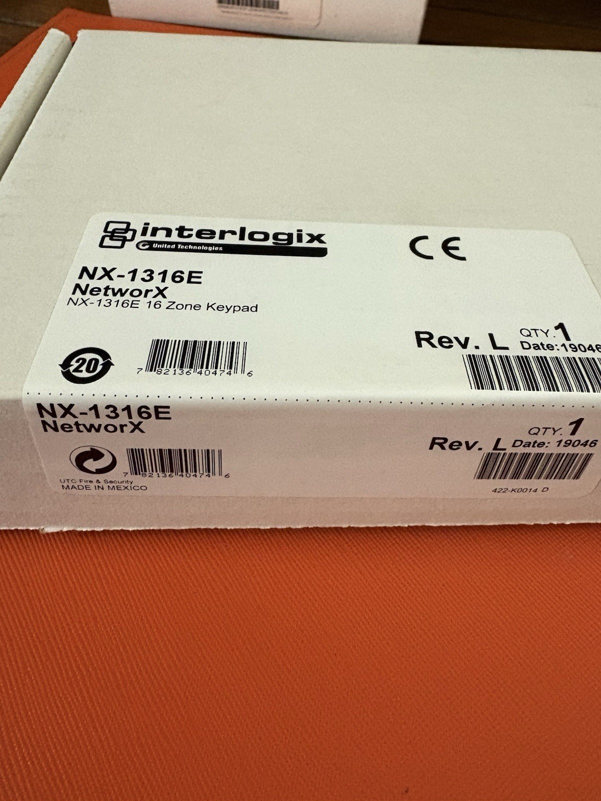 GE NX-1316E 16 Zone Keypad
