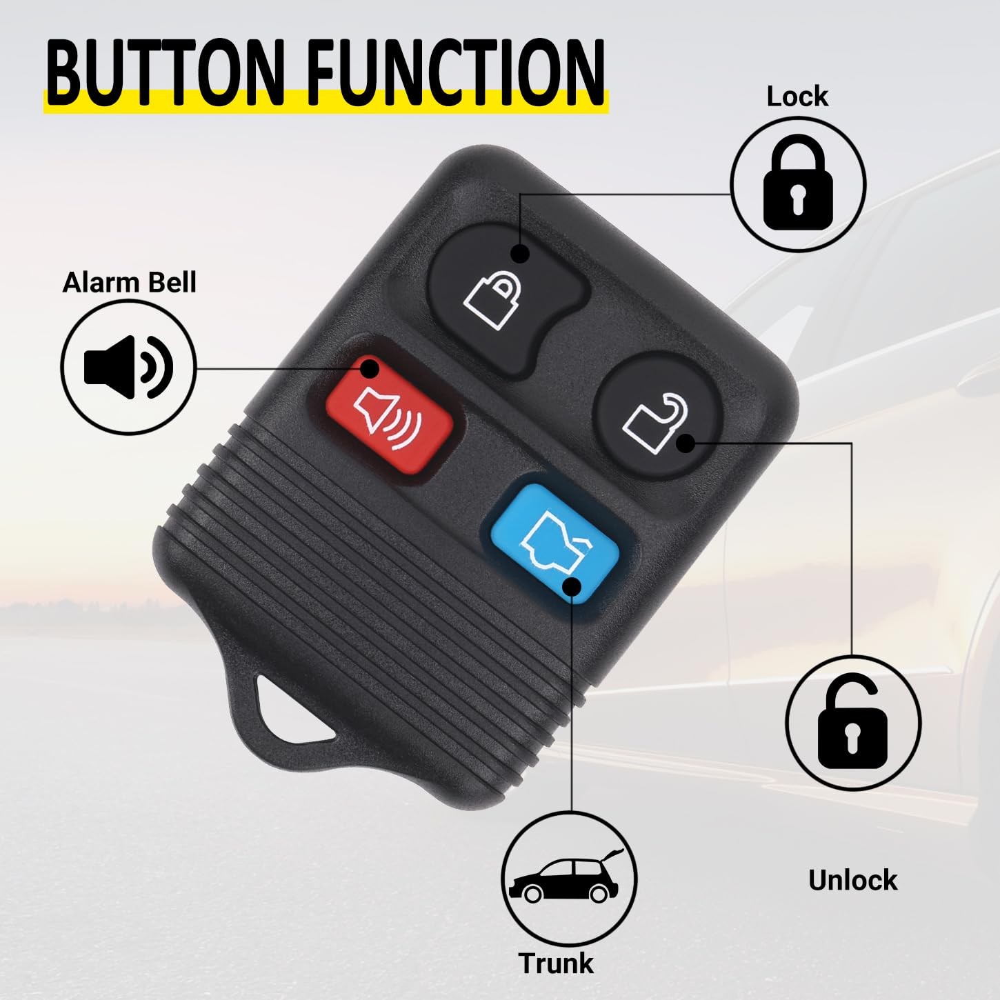 Keyless Entry Remote Key Fob Compatible with Ford Escape Explorer Expedition ...
