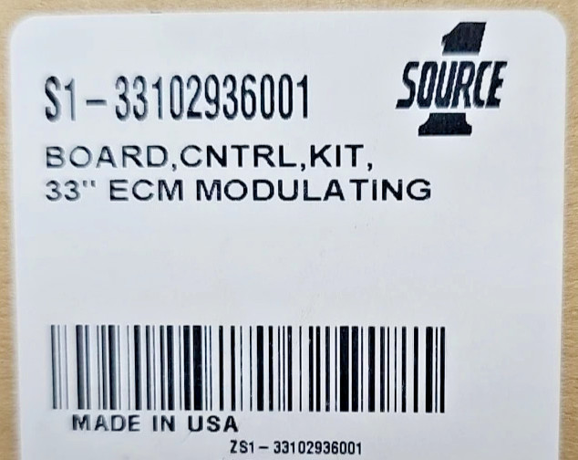 York Luxaire Coleman Control Circuit Board S1-33102936001 331-02936-001