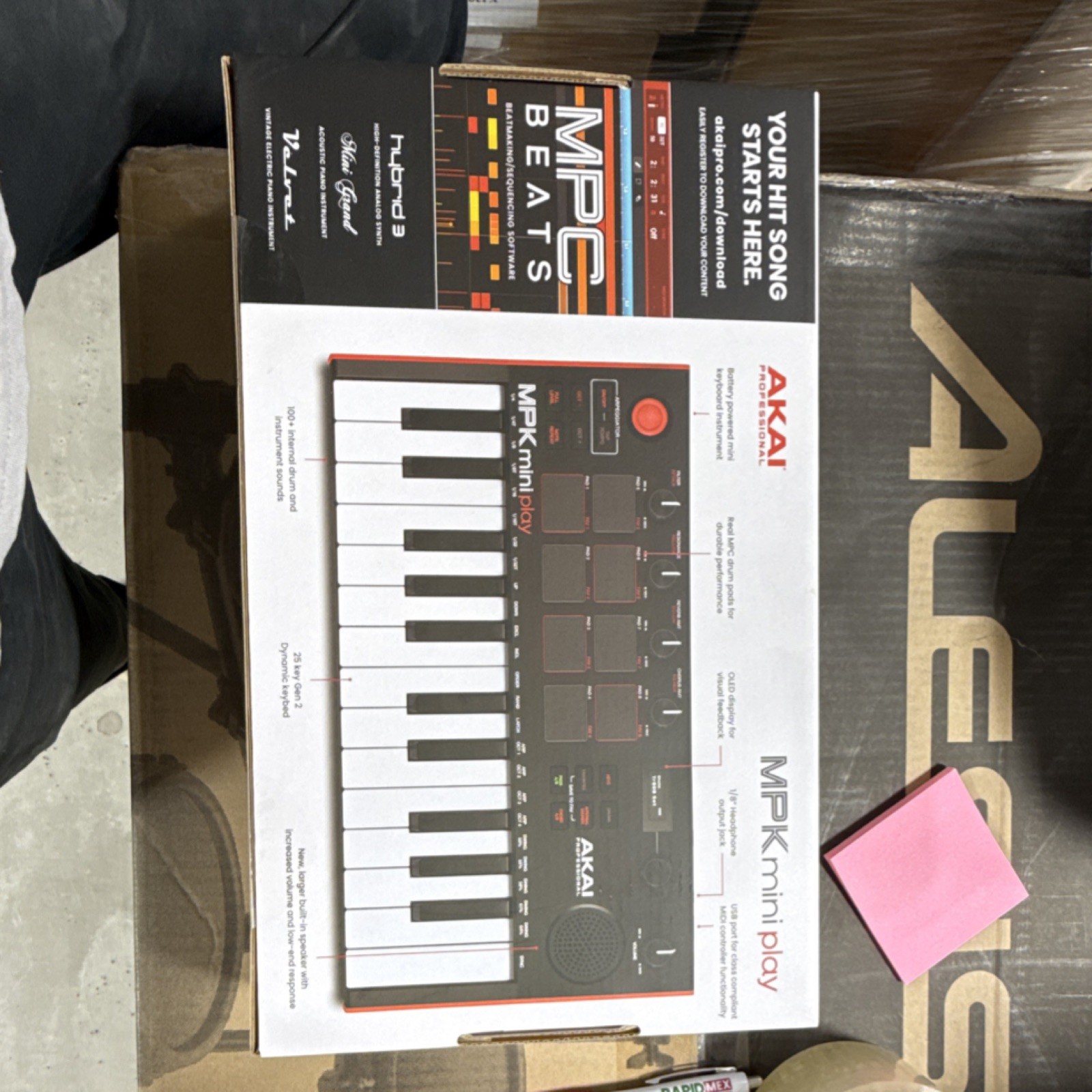 Akai MPK mini play 25-Key Keyboard Controller Built-in Sounds USB
