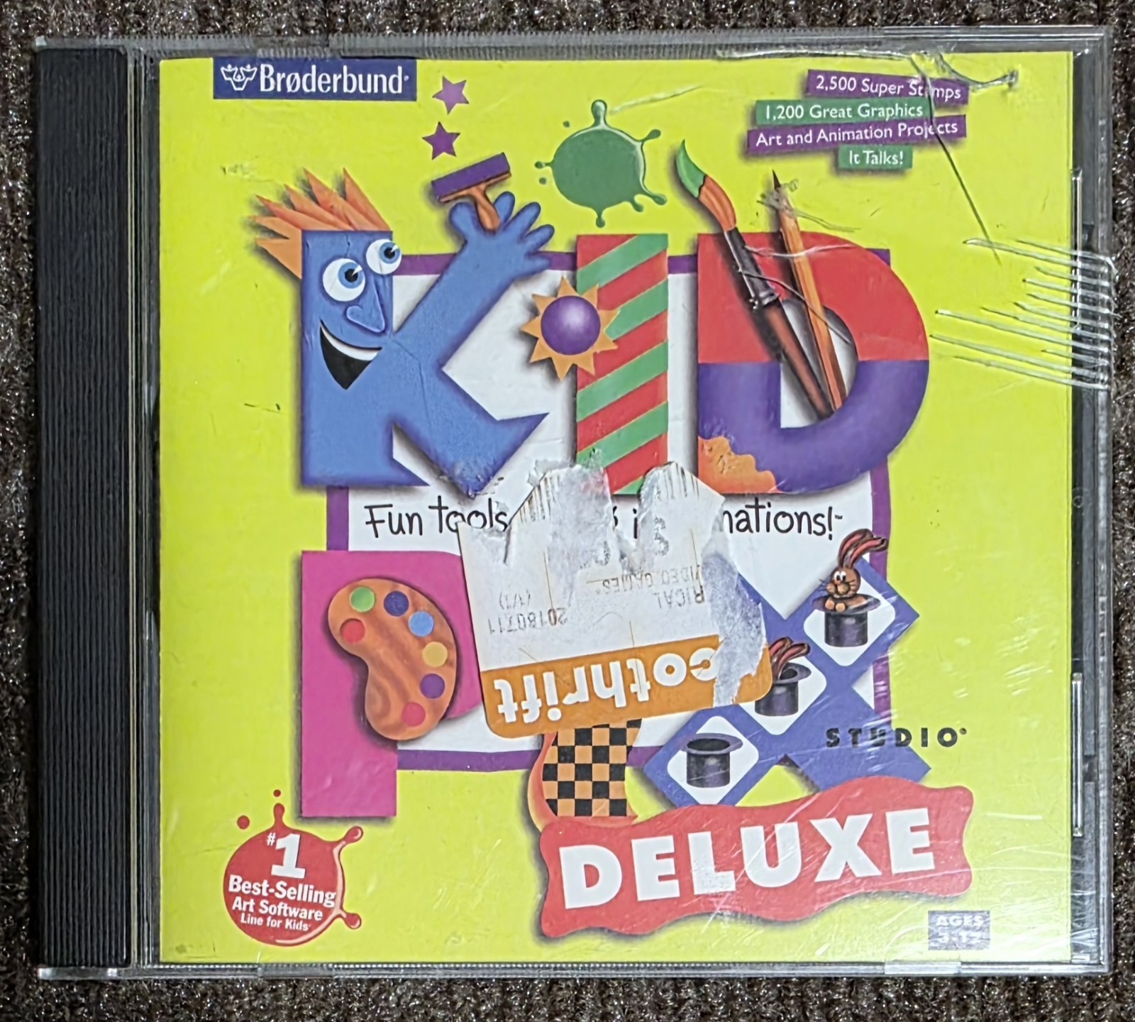 Kid Pix Deluxe Studio CD 1998 Best-Selling Kids Art Software Broderbund