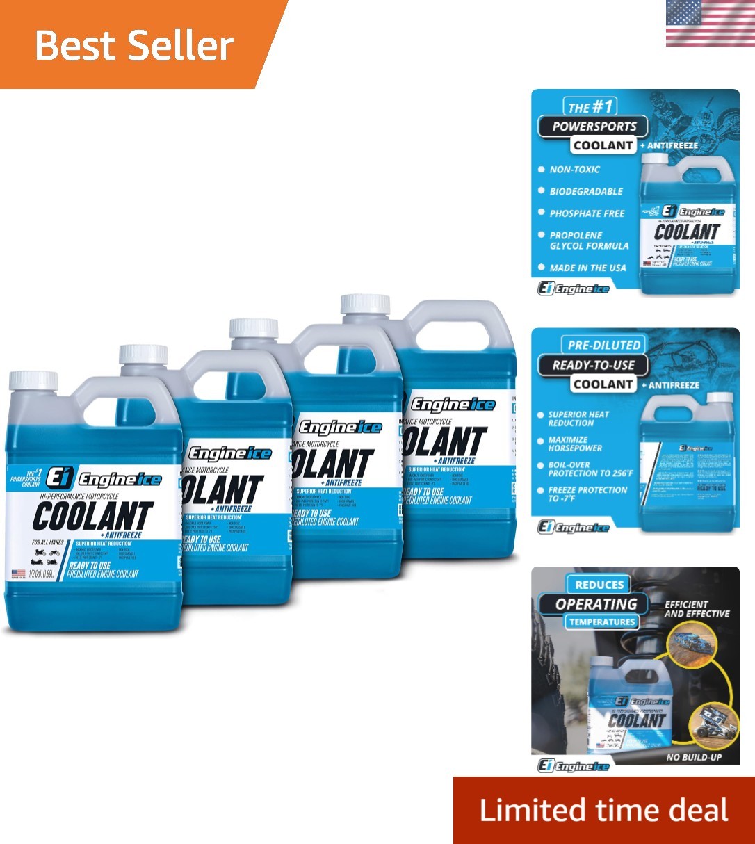 TYDS008C High-Performance Coolant, Phosphate-Free, 256 Oz - Case of 4