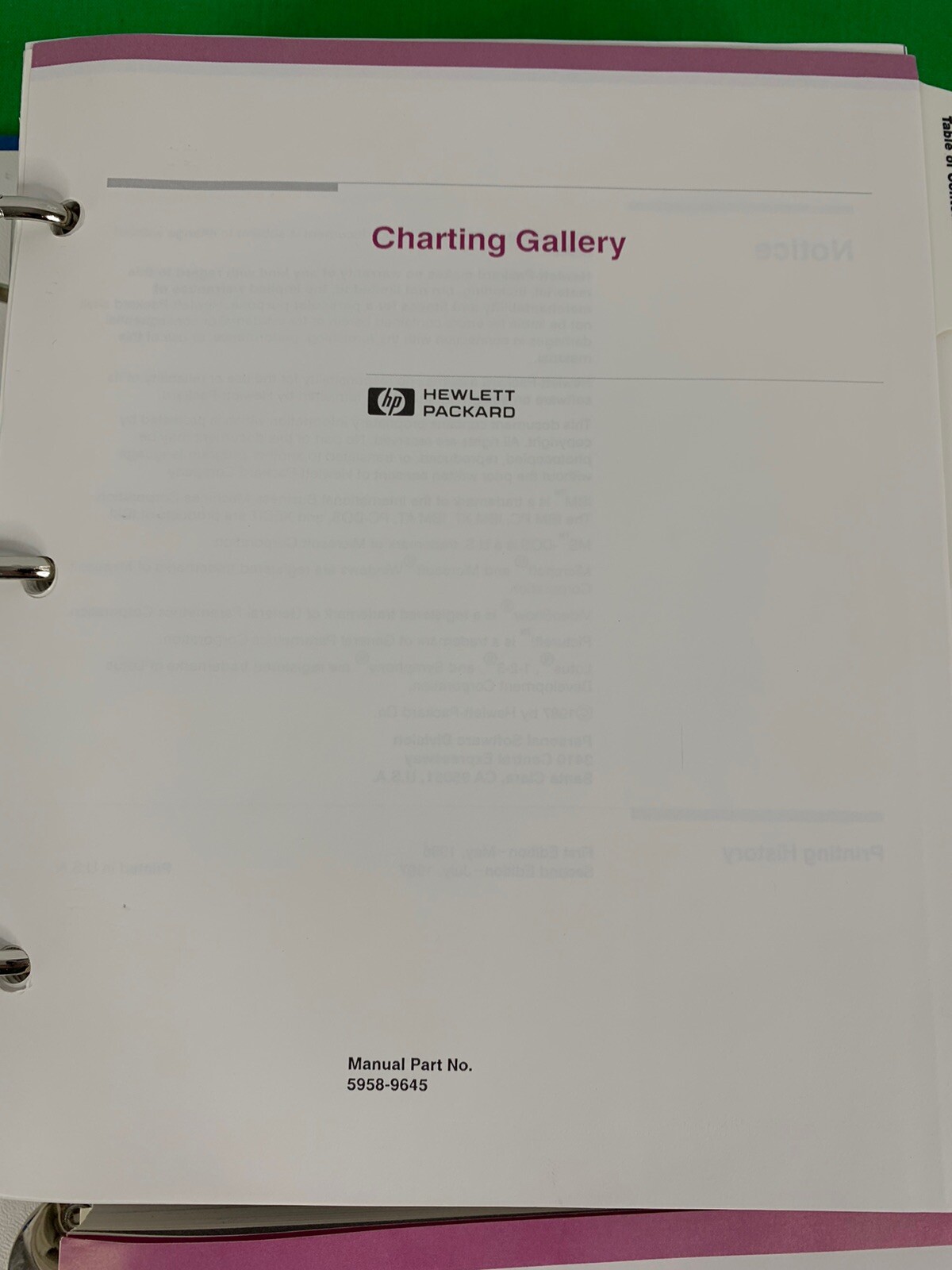 1986 HP Gallery Collection, Drawing Vol 1, Charting Vol 2, Software and Manuals