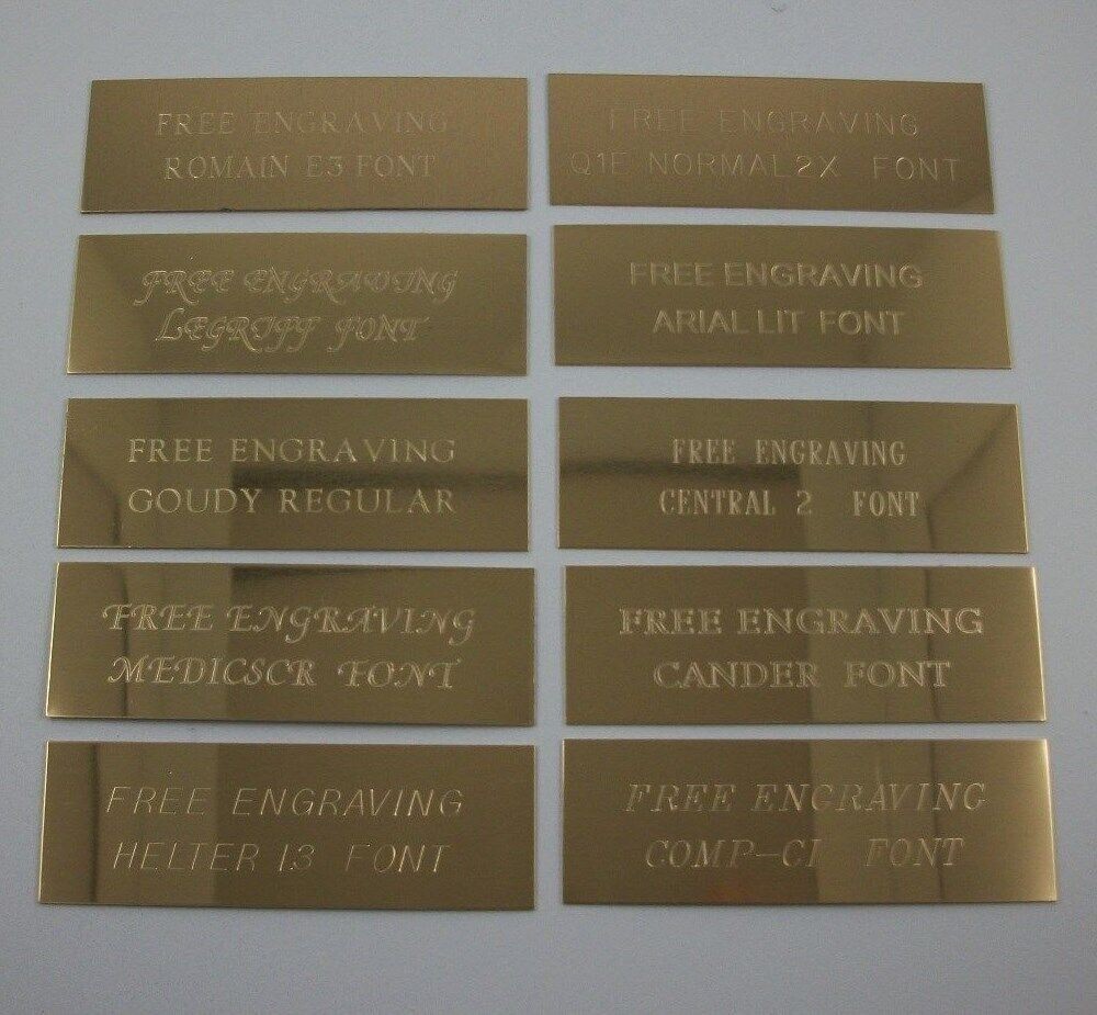 Custom Engraved 1" x 6"  Gold Aluminum Plate with Screws