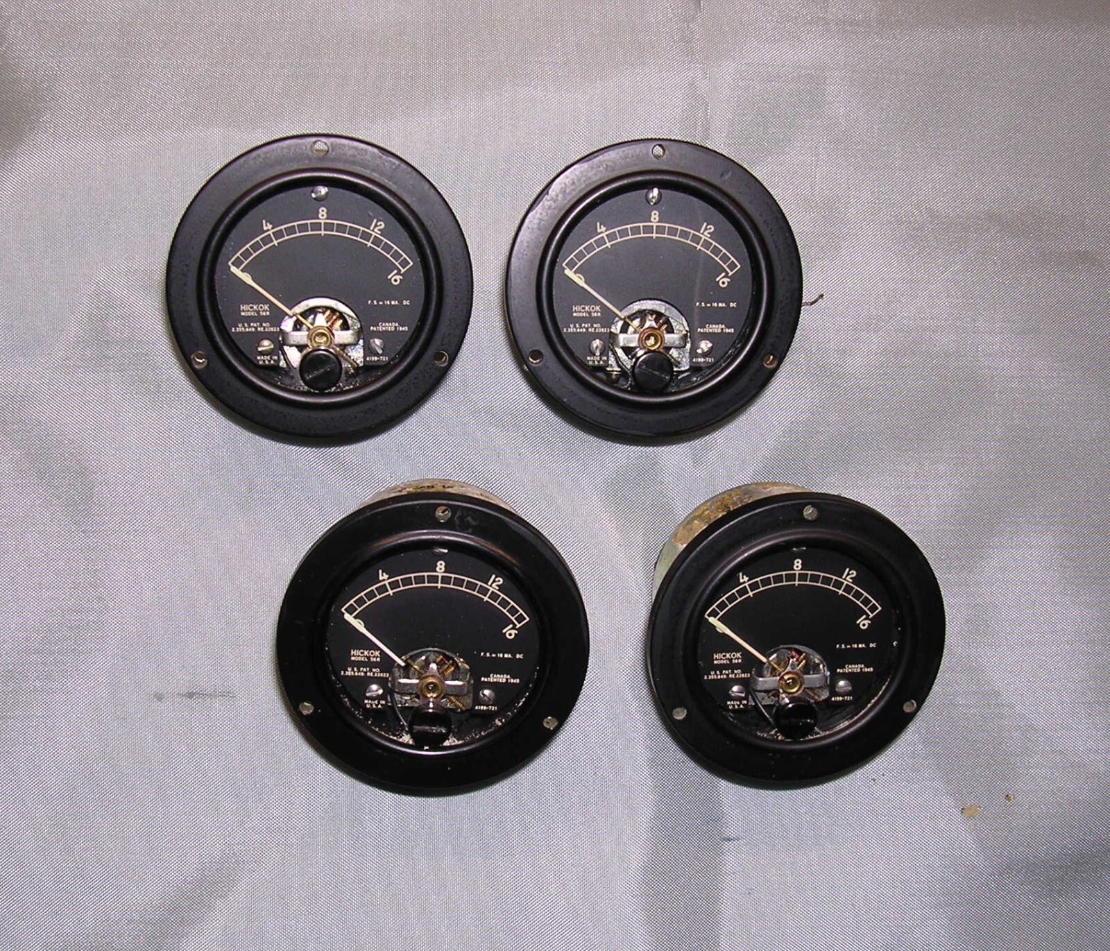 Hickock Model 56R Mil. Grade Ruggedized Meter, 0-16 mA F.S. ,Tested