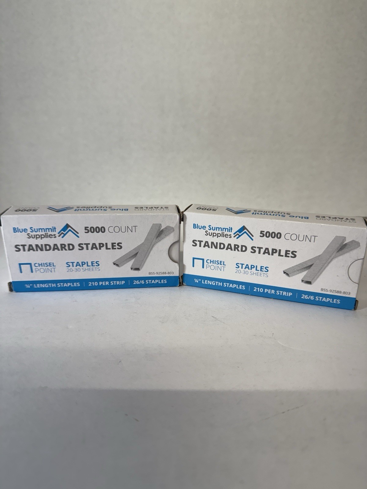 Lot of 2 Staples Standard 1/4 inches Length 210/Strip 10000 Staples Total