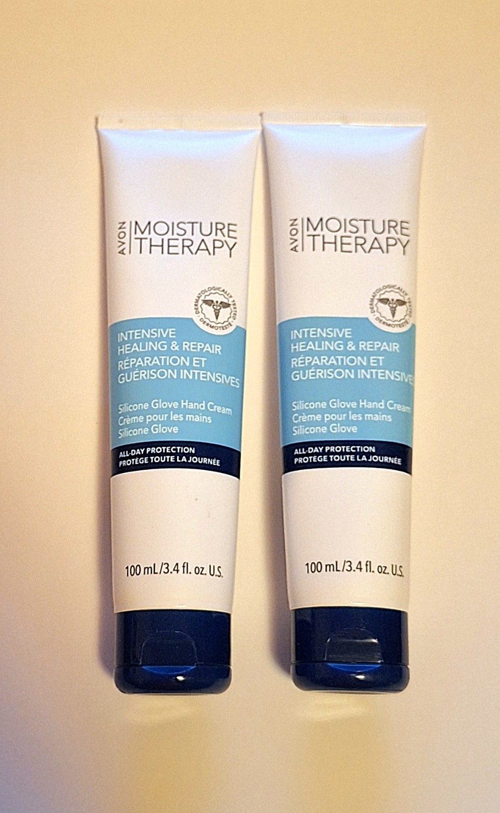 2-pk Avon Moisture Therapy SILICONE GLOVE Hand Creams, 3.4 oz. ea., new item!
