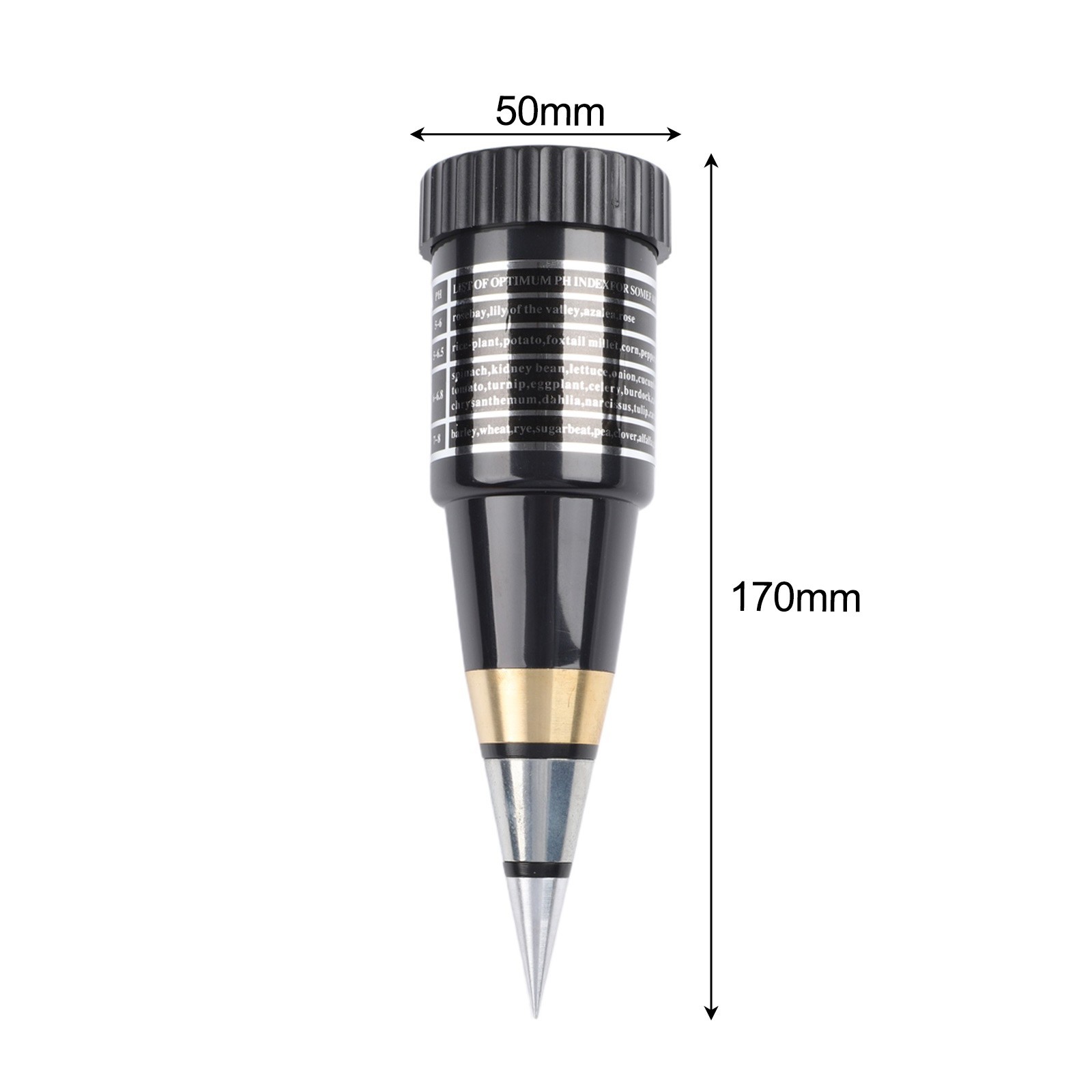 Professional pH Meter for Soil with Moisture Sensor and Metal Electrode