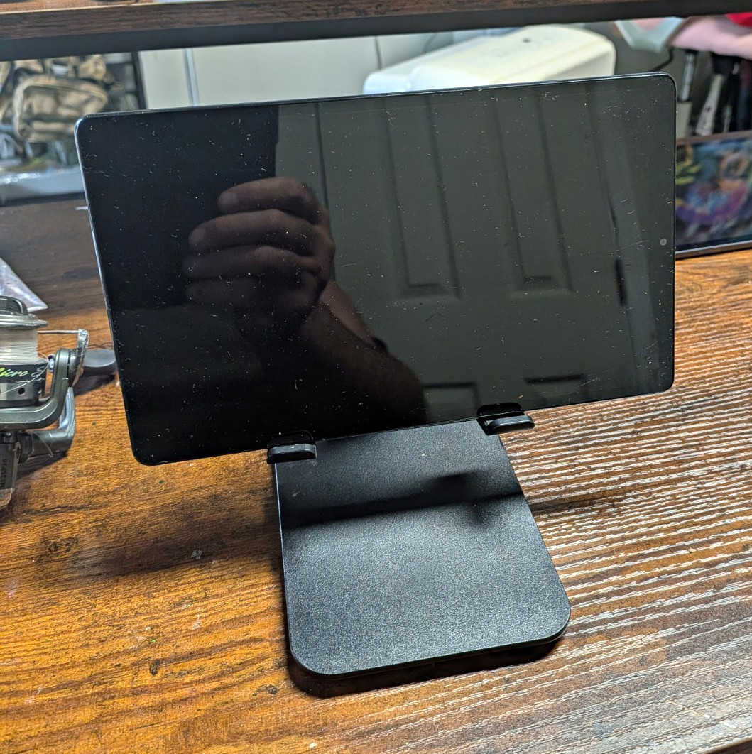 Foldable Tablet Stand Holder CGT5 Universal Compatible Black Plastic