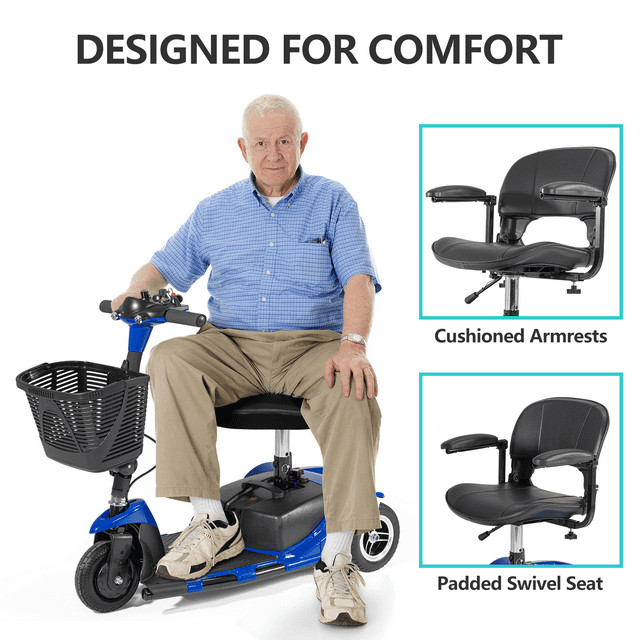 3 Wheel Mobility Scooter Electric Powered Mobile Folding Wheelchair Device US
