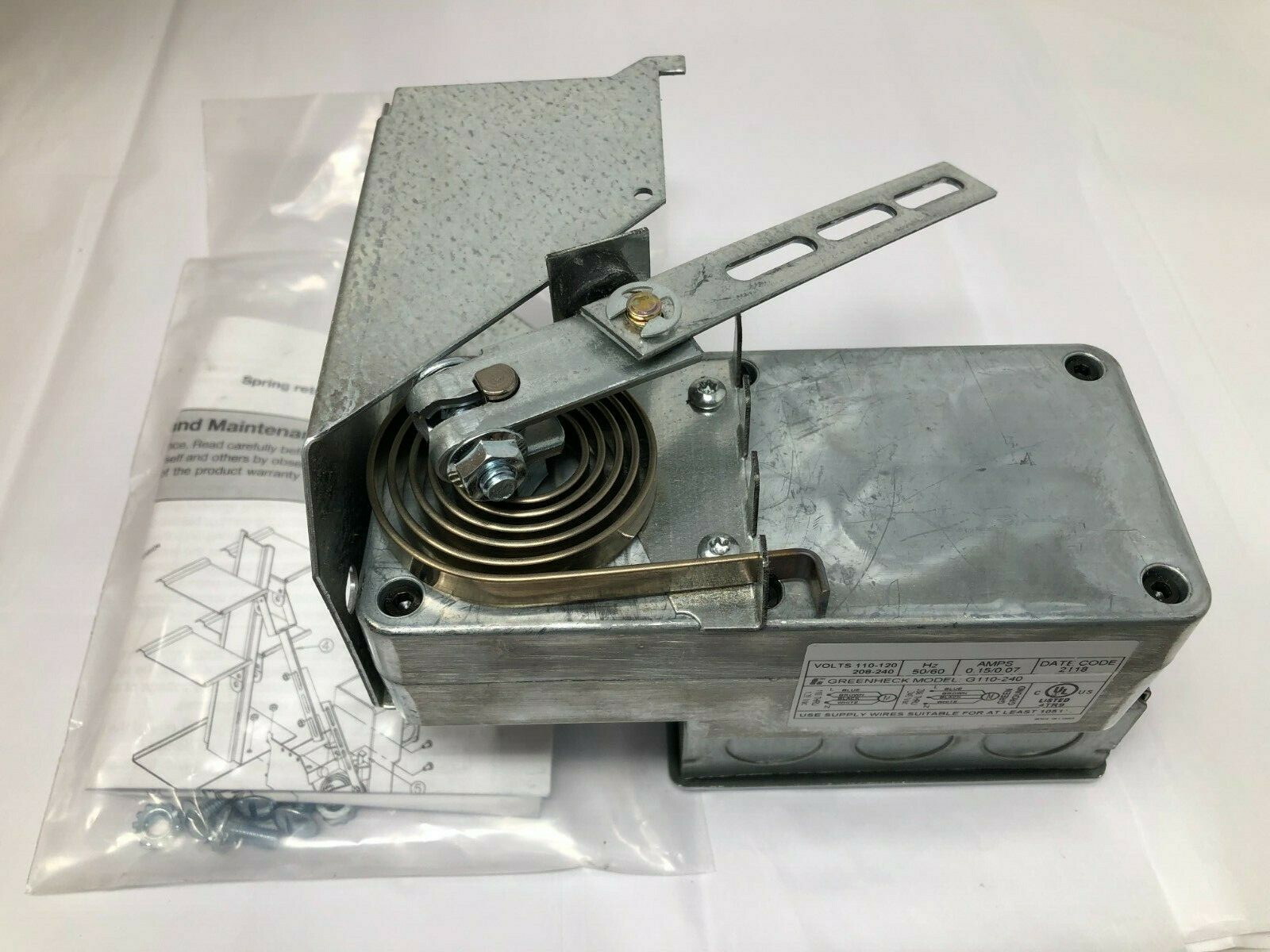 NEW Greenheck 826860 MP220A Spring Return Electric Actuator Assembly G110-240V
