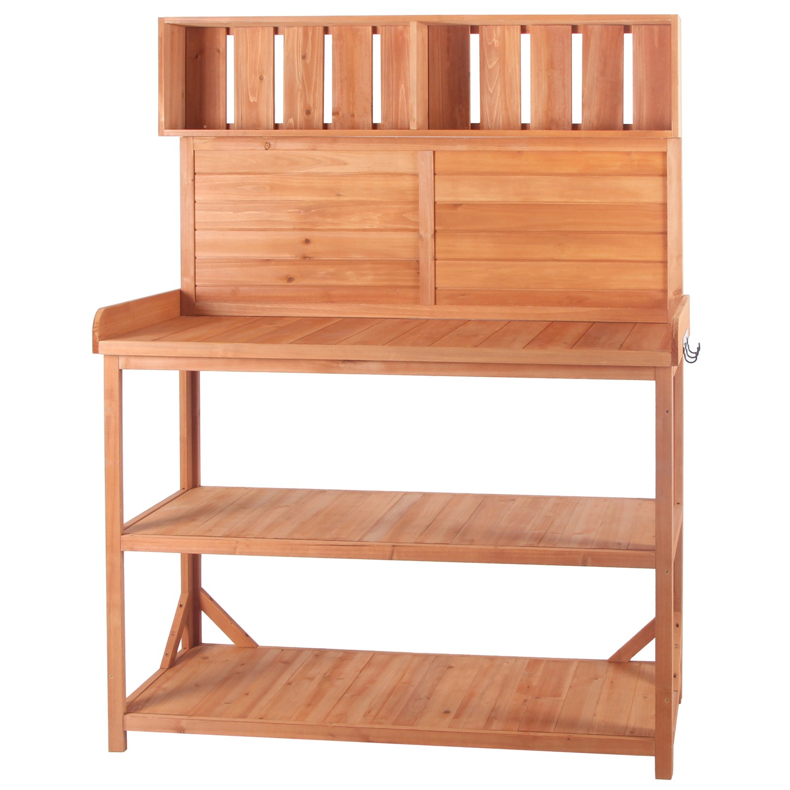 Garden Potting Bench Table Wooden Farmhouse Patio Workstation Large 65" Outdoor