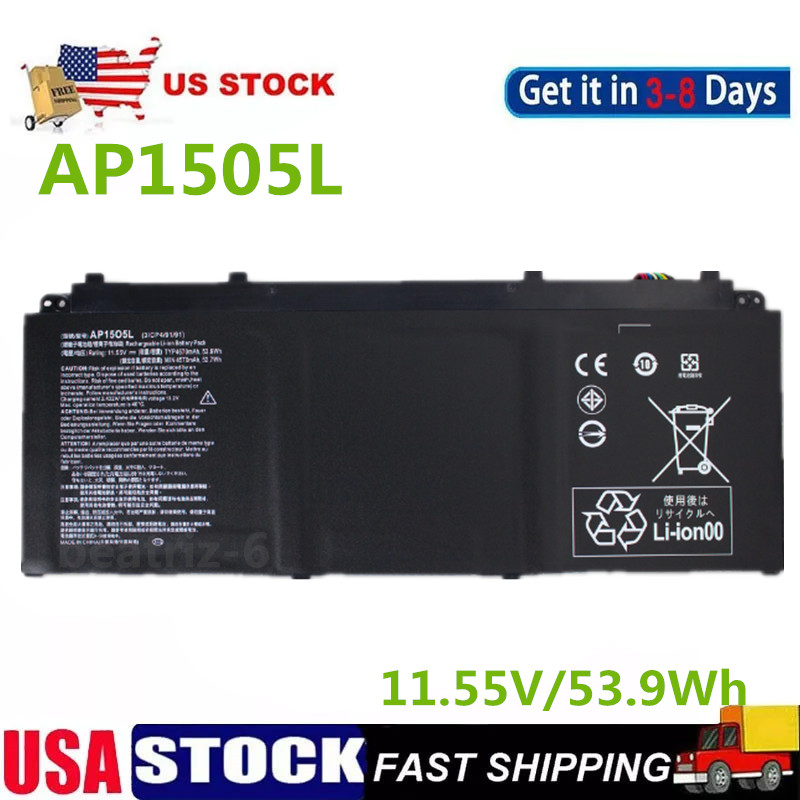AP1503K AP1505L AP15O3K AP15O5L Notebook Battery for Acer Laptop 53.9Wh/4670mAh