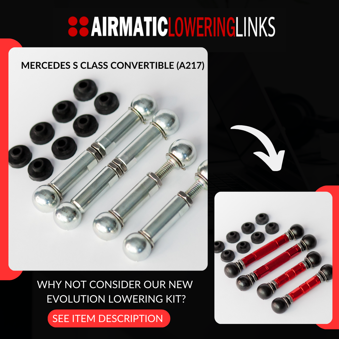 MERCEDES S CLASS CONVERTIBLE LOWERING LINKS (A217) (PREMIUM FULLY ADJUSTABLE)