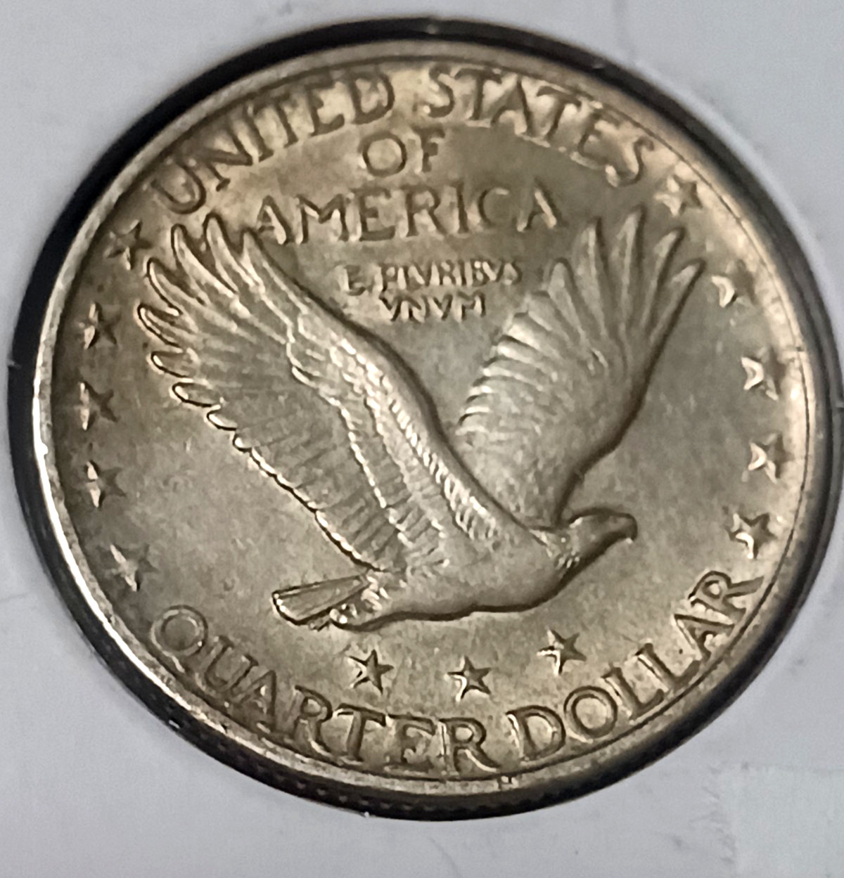 1919 D STANDING LIBERTY SHARP AU LRG DIE CRACK
