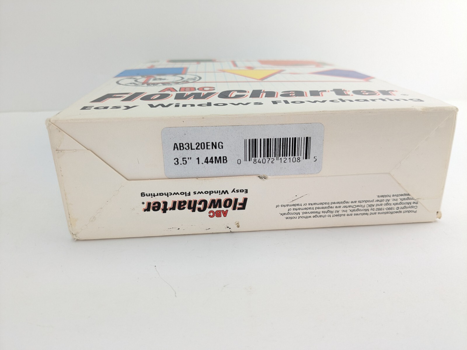 MicroGrafx ABC FlowCharter 2.0 Software 3.5 Disk For PC Windows BIG BOX VTG