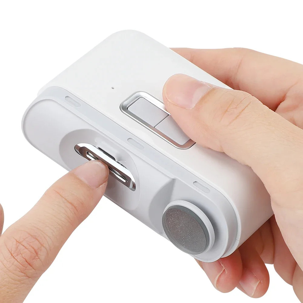 Multifunctional Electric Nail Clipper w/LED Light Nail Grinder Polishing Trimmer