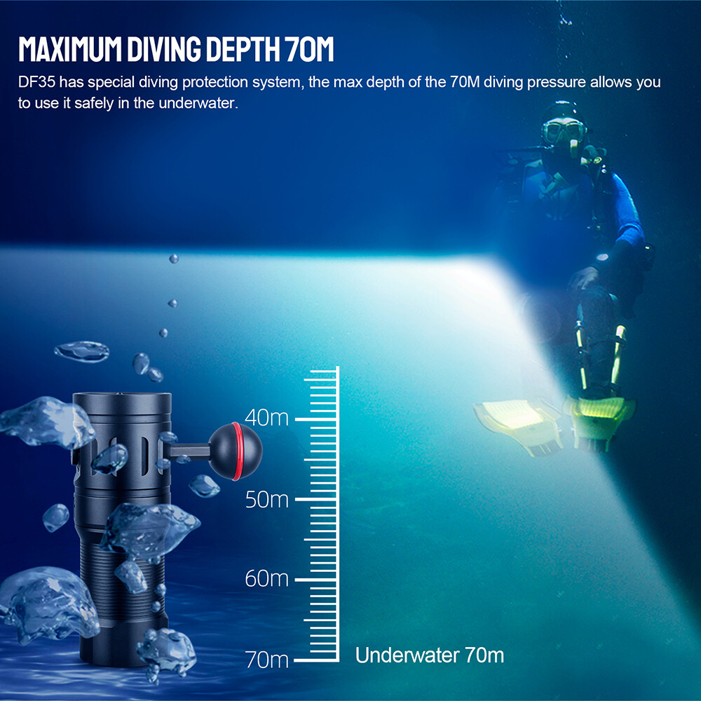 Trustfire 2350LM led Diving Light Scuba Flashlight 100M Waterproof Diving Torch