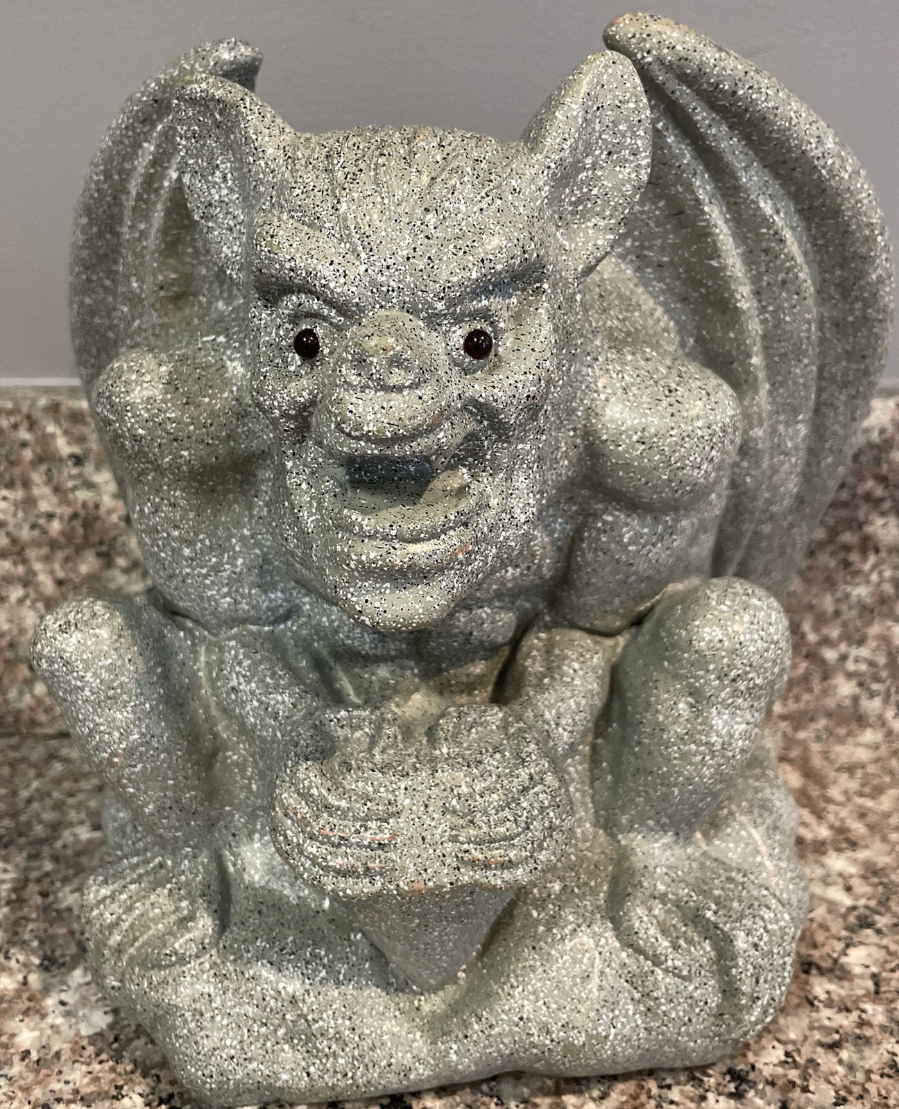 Light Up Gargoyle Hollow  Halloween Flashing Eyes 8  1/2” Tall Table Display