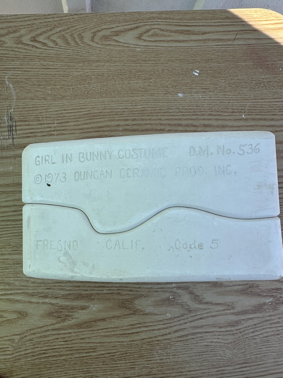 Duncan Girl In Bunny Costume DM 536 White Plaster Mold Easter Garden Statue USA
