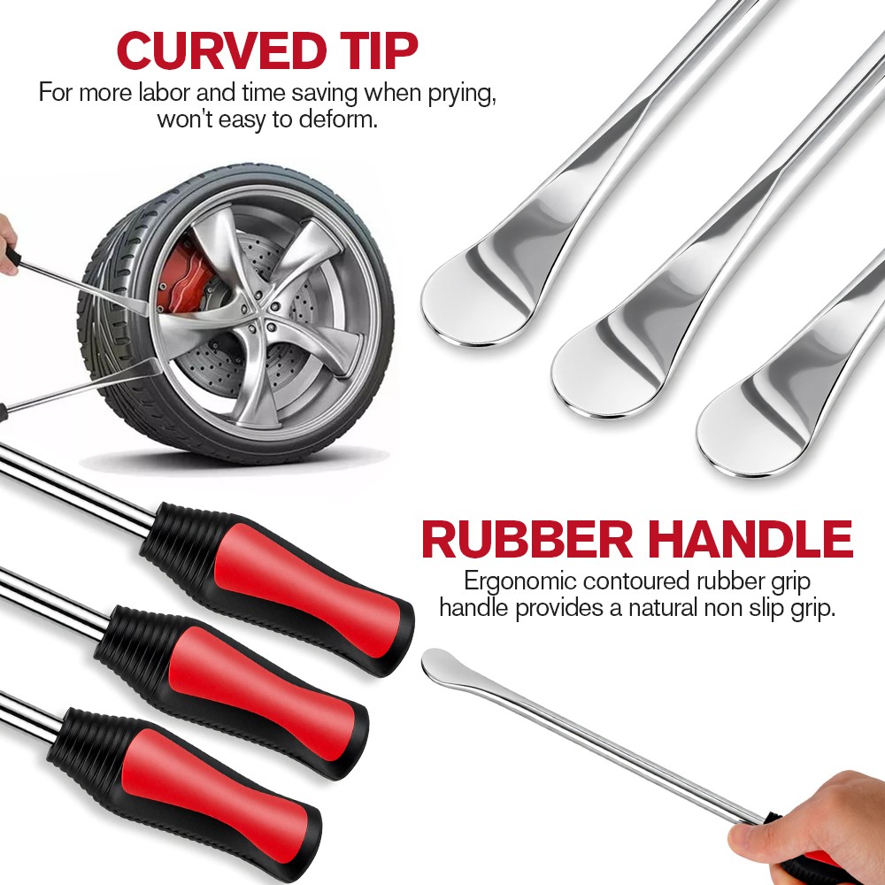 25 PCS Motorcycle Bike Tire Changing Tool Steel Tire Spoon Lever Iron Tool Kits.